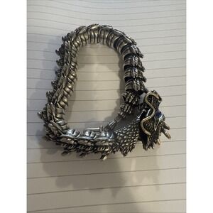 SOLID METAL CHINESE DRAGON BRACELET UNISEX GIFT.